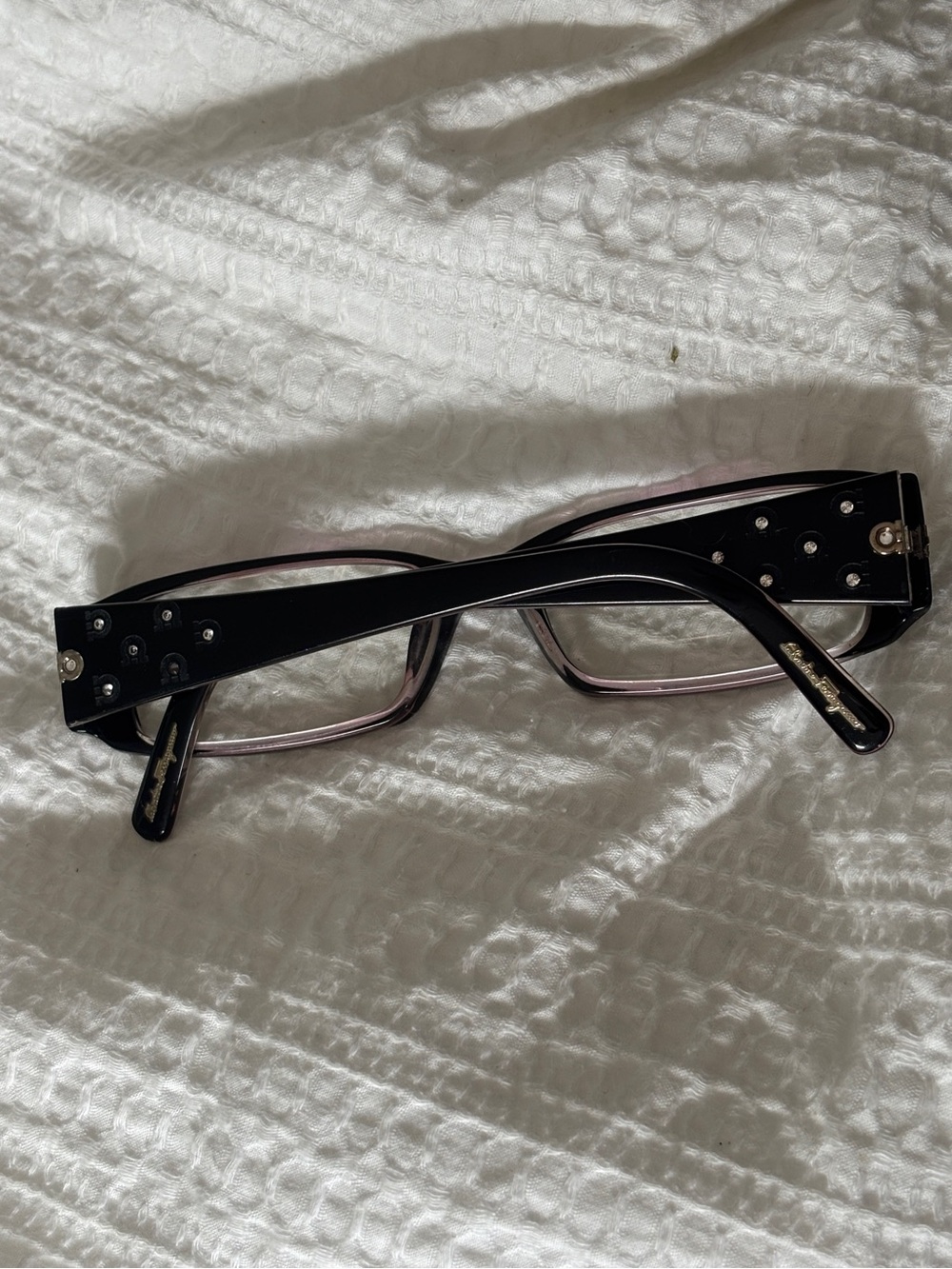 Salvatore Ferragamo Eyeglasses Frames 2594-B 137 Black Silver Clear 51-16-135
